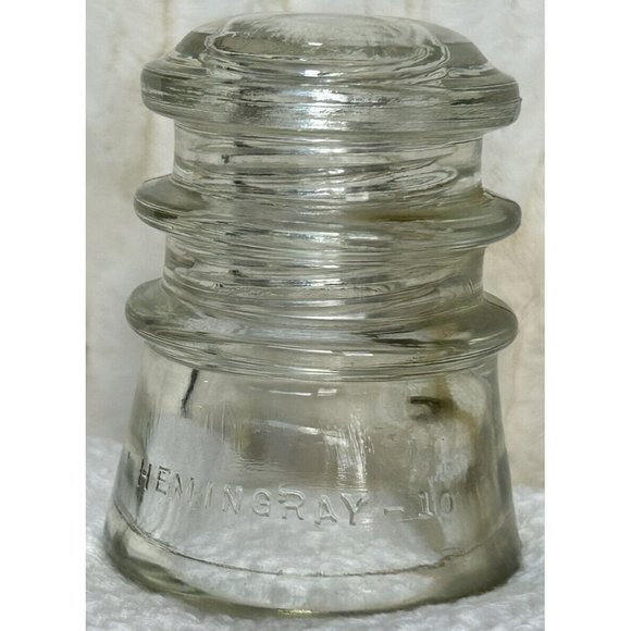 Vintage Hemingray 10 Insulator Excellent Condition No Chips Or Cracks Has Rust - Picture 1 of 12